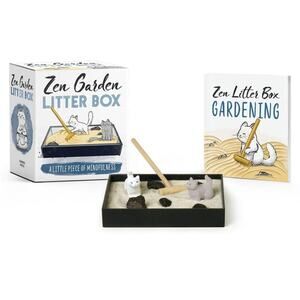 NIB Running Press Zen Garden Cat Litter Box Desktop w/Book Cats Gift Rp Minis